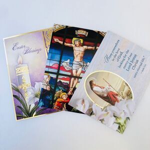 Set of 3 Catholic Easter Greeting Cards NEW!